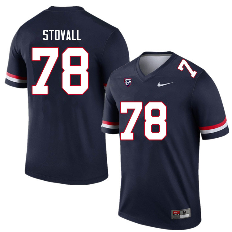 Men #78 Grayson Stovall Arizona Wildcats College Football Jerseys Sale-Navy